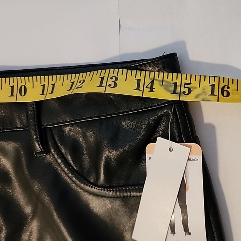 Joie Limited Edition women's faux leather straight leg pant in black, size 2, - Picture 14 of 16